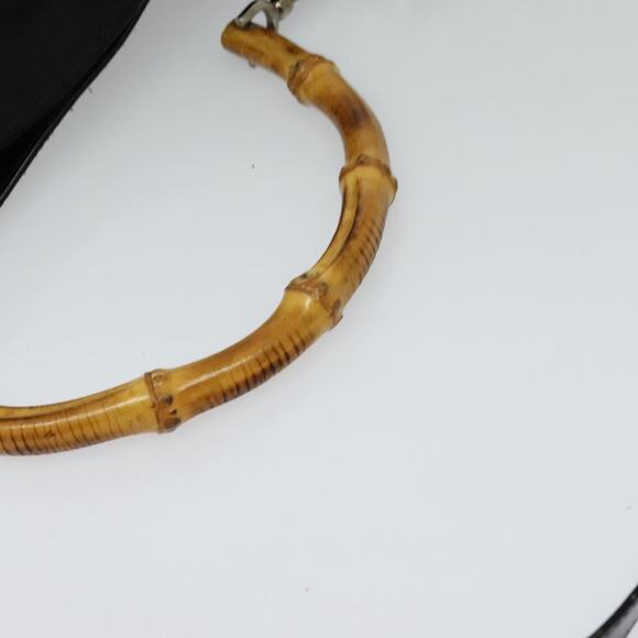 GUCCI Bamboo Hand Bag Nylon Black 001 2128 001 2128 - Picture 7 of 16